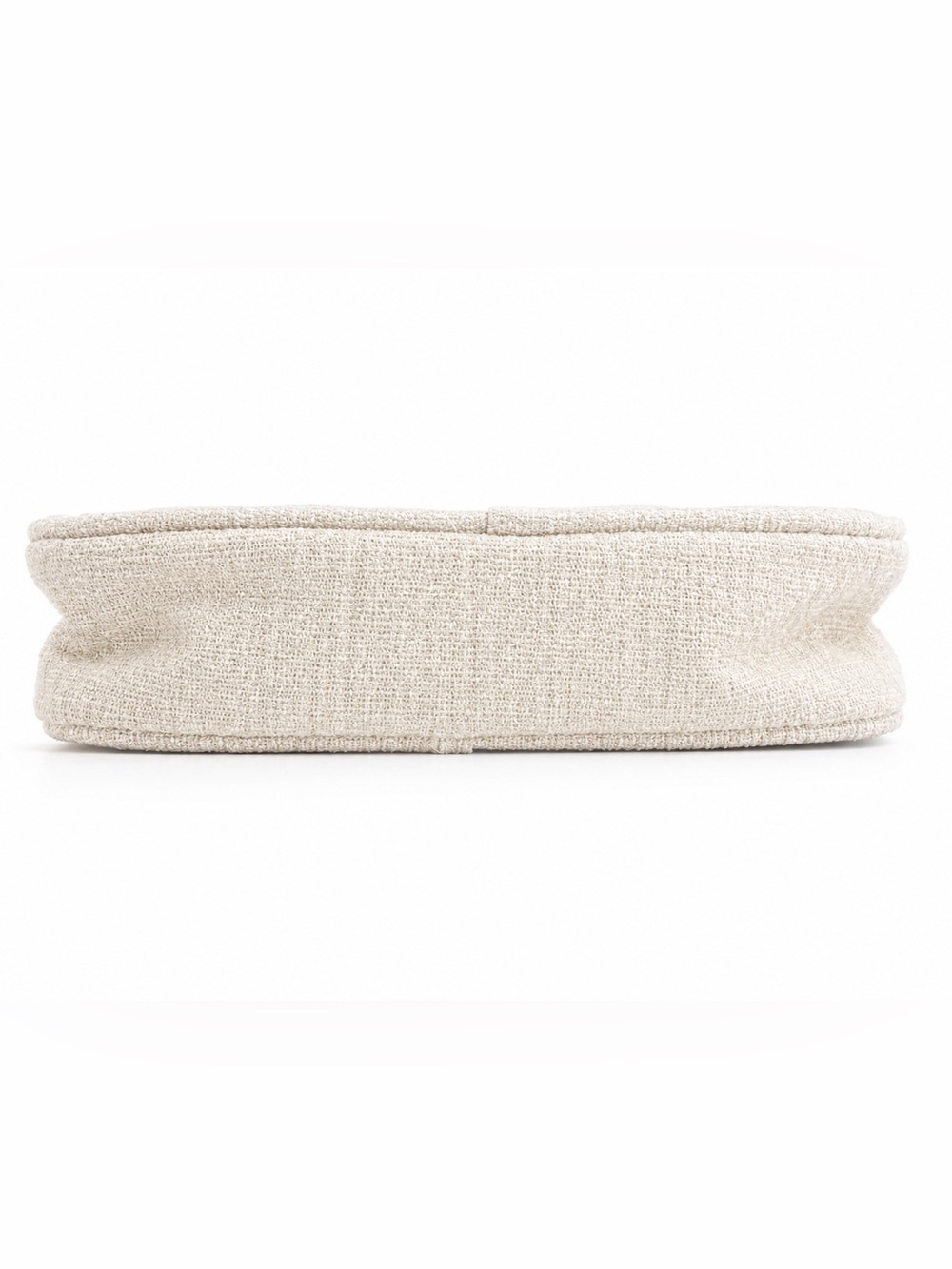 Chanel Beauté Cream Tweed Cosmetic Bag with Unbranded Gold Chain Crossbody NWT - Picture 6 of 8